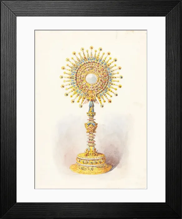 Framed Print : A Monstrance, c. 1860. Creator: Unknown Framed Print : A Monstrance, c. 1860. Creator: Unknown
