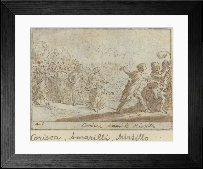 Framed Print : Corisca, Amarilli and Mirtillo, 1640. Creator: Johann Wilhelm Baur Framed Print : Corisca, Amarilli and Mirtillo, 1640. Creator: Johann Wilhelm Baur