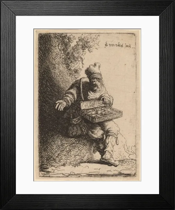 Framed Print : The Peddler, 1632. Creator: Jan Georg van Vliet Framed Print : The Peddler, 1632. Creator: Jan Georg van Vliet