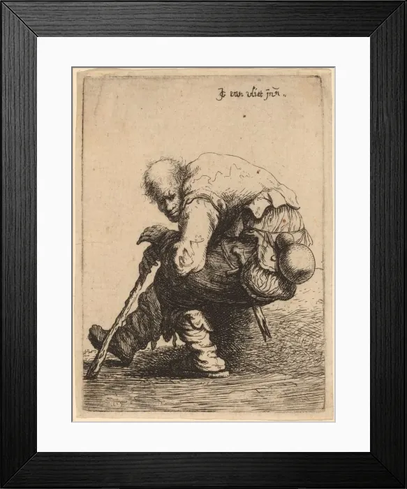 Framed Print : Seated Beggar, 1632. Creator: Jan Georg van Vliet Framed Print : Seated Beggar, 1632. Creator: Jan Georg van Vliet