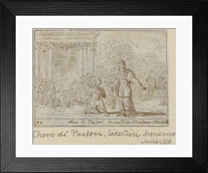 Framed Print : Chorus of Shepherds and Priests: Montano, Mirtillo, 1640. Creator: Johann Wilhelm Baur Framed Print : Chorus of Shepherds and Priests: Montano, Mirtillo, 1640. Creator: Johann Wilhelm Baur