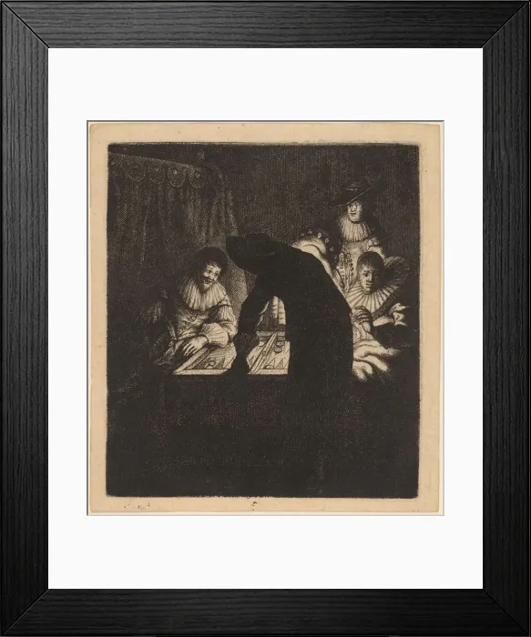 Framed Print : The Backgammon Players, c. 1630. Creator: Jan Georg van Vliet