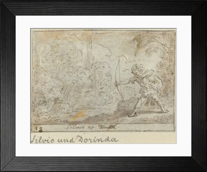 Framed Print : Silvio and Dorinda, 1640. Creator: Johann Wilhelm Baur Framed Print : Silvio and Dorinda, 1640. Creator: Johann Wilhelm Baur
