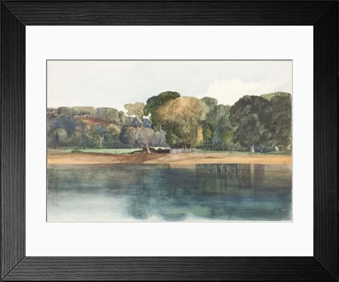 Framed Print : Landscape with Trees and Water. Creator: James Bulwer Framed Print : Landscape with Trees and Water. Creator: James Bulwer