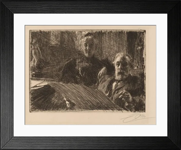 Framed Print : Mr. and Mrs. Furstenburg, 1895. Creator: Anders Leonard Zorn Framed Print : Mr. and Mrs. Furstenburg, 1895. Creator: Anders Leonard Zorn