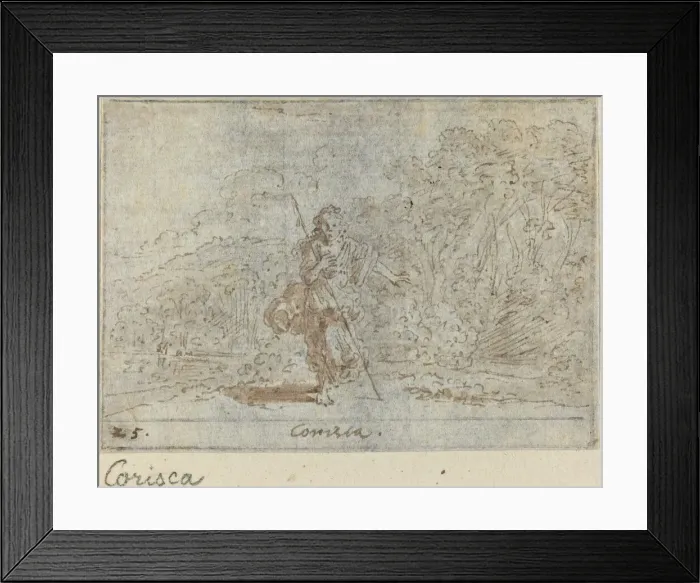 Framed Print : Corisca, 1640. Creator: Johann Wilhelm Baur Framed Print : Corisca, 1640. Creator: Johann Wilhelm Baur