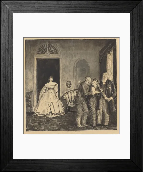 Framed Print : The Kindliness Came Not from Her, 1922. Creator: George Wesley Bellows Framed Print : The Kindliness Came Not from Her, 1922. Creator: George Wesley Bellows