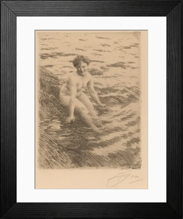 Framed Print : Wet, 1911. Creator: Anders Leonard Zorn Framed Print : Wet, 1911. Creator: Anders Leonard Zorn