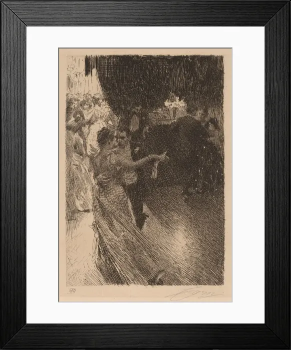 Framed Print : The Waltz, 1891. Creator: Anders Leonard Zorn Framed Print : The Waltz, 1891. Creator: Anders Leonard Zorn