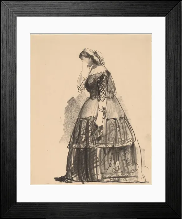Framed Print : Lady of 1860 - The Actress, 1922. Creator: George Wesley Bellows Framed Print : Lady of 1860 - The Actress, 1922. Creator: George Wesley Bellows
