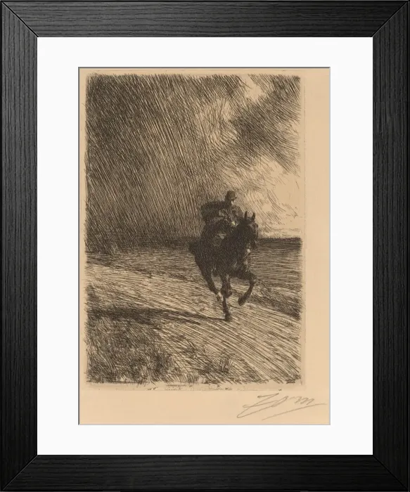 Framed Print : Storm, 1891. Creator: Anders Leonard Zorn Framed Print : Storm, 1891. Creator: Anders Leonard Zorn