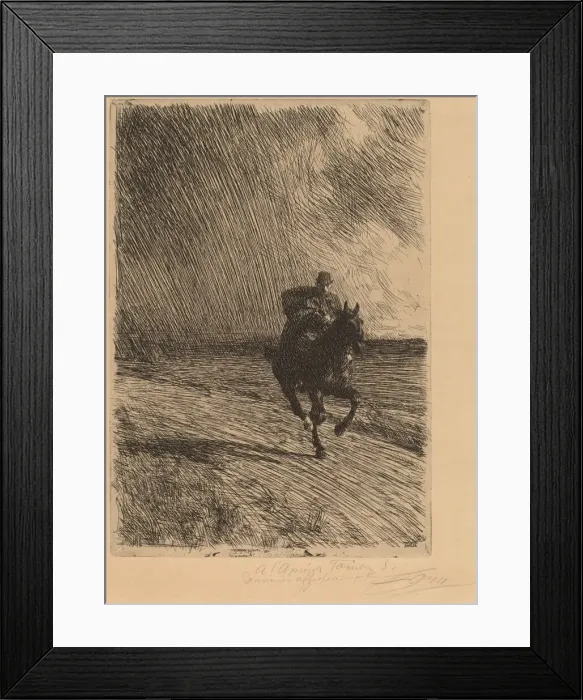 Framed Print : Storm (L orage), 1891. Creator: Anders Leonard Zorn Framed Print : Storm (L orage), 1891. Creator: Anders Leonard Zorn