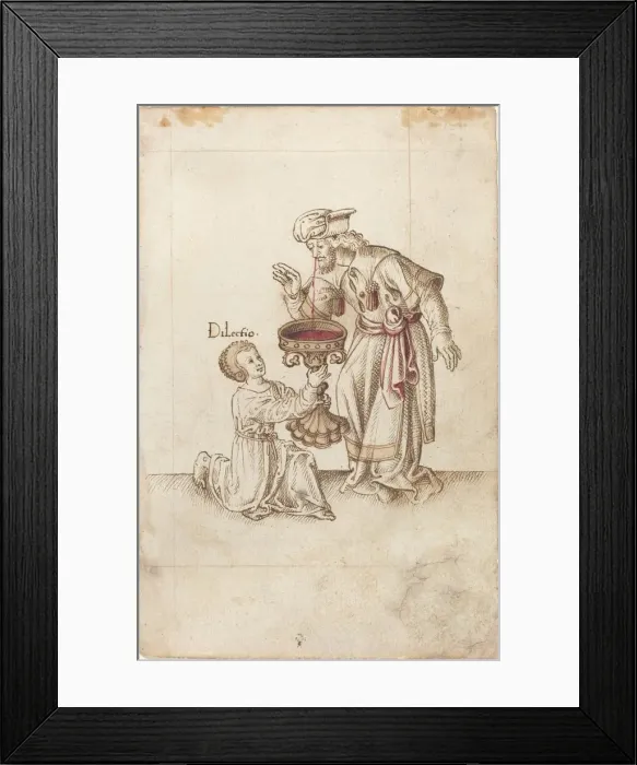 Framed Print : Do Not Make Water on Clippings from Nails or Hair [fol. 30 recto], c. 1512  /  1515