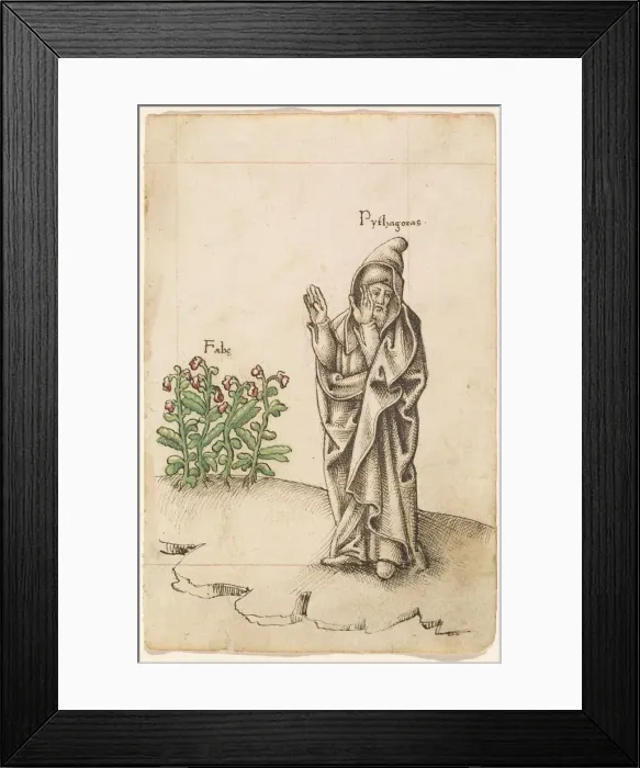 Framed Print : Do Not Eat Beans [fol. 25 recto], 1512  /  1514. Creator: Unknown