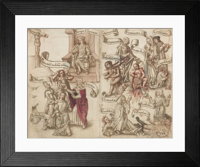 Framed Print : Obliterate the Trace of the Pot in the Ashes [fol. 32 verso  /  33 recto], c. 1512  /  1515