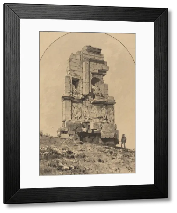 Framed Print : Monument of Philopappos, 1890. Creator: Themistocles von Eckenbrecher Framed Print : Monument of Philopappos, 1890. Creator: Themistocles von Eckenbrecher