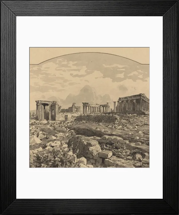 Framed Print : The Parthenon from the East, 1890. Creator: Themistocles von Eckenbrecher Framed Print : The Parthenon from the East, 1890. Creator: Themistocles von Eckenbrecher