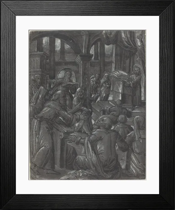 Framed Print : Christ Disputing with the Doctors, c. 1600. Creator: Unknown Framed Print : Christ Disputing with the Doctors, c. 1600. Creator: Unknown