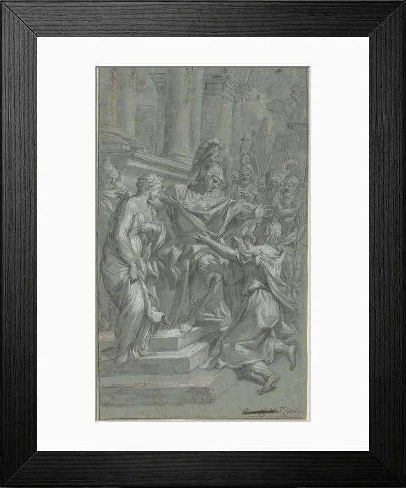 Framed Print : Scipio Restoring His Captive to Her Lover, 17th century. Creator: Unknown Framed Print : Scipio Restoring His Captive to Her Lover, 17th century. Creator: Unknown
