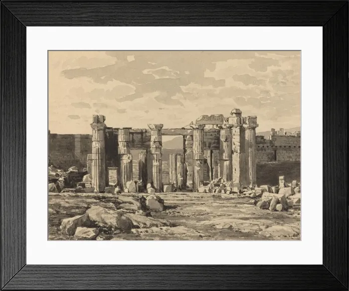 Framed Print : The Propylaeum from the East, 1890. Creator: Themistocles von Eckenbrecher Framed Print : The Propylaeum from the East, 1890. Creator: Themistocles von Eckenbrecher
