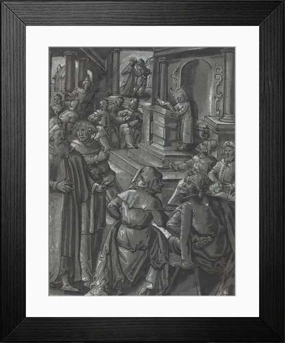 Framed Print : Christ Healing the Lame [verso], c. 1600. Creator: Unknown