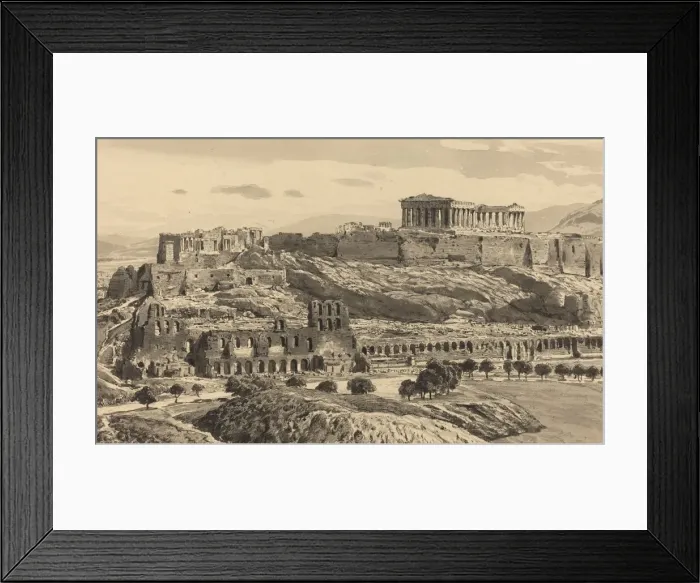 Framed Print : View of the Acropolis, 1890. Creator: Themistocles von Eckenbrecher