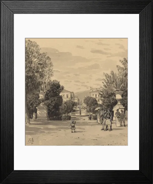 Framed Print : View from the Old Royal Palace of the Hermesstreet, 1890 Framed Print : View from the Old Royal Palace of the Hermesstreet, 1890