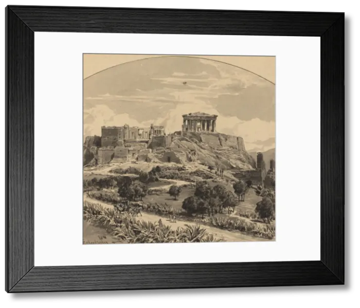 Framed Print : The Acropolis from the West, 1890. Creator: Themistocles von Eckenbrecher Framed Print : The Acropolis from the West, 1890. Creator: Themistocles von Eckenbrecher