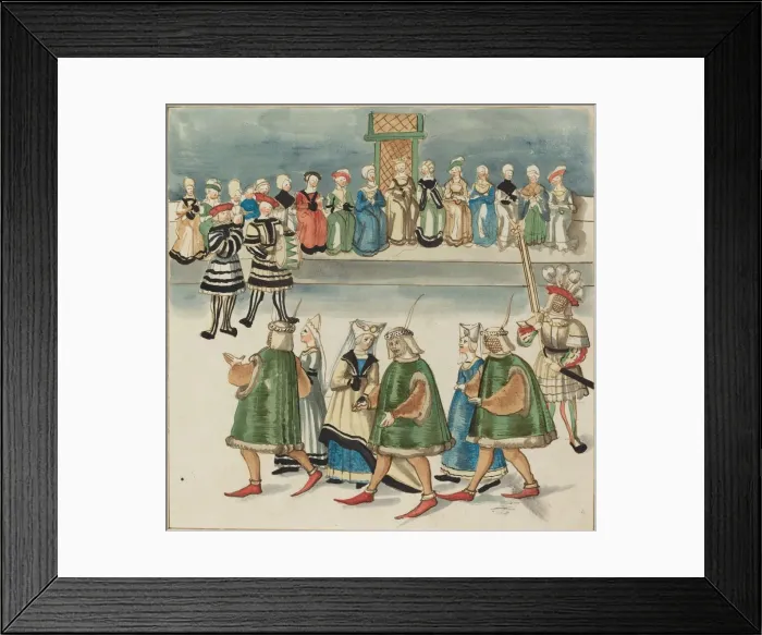 Framed Print : Masquerade, c. 1515. Creator: Unknown Framed Print : Masquerade, c. 1515. Creator: Unknown