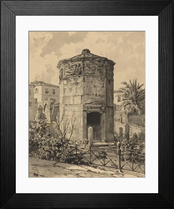 Framed Print : Tower of Winds, 1890. Creator: Themistocles von Eckenbrecher Framed Print : Tower of Winds, 1890. Creator: Themistocles von Eckenbrecher