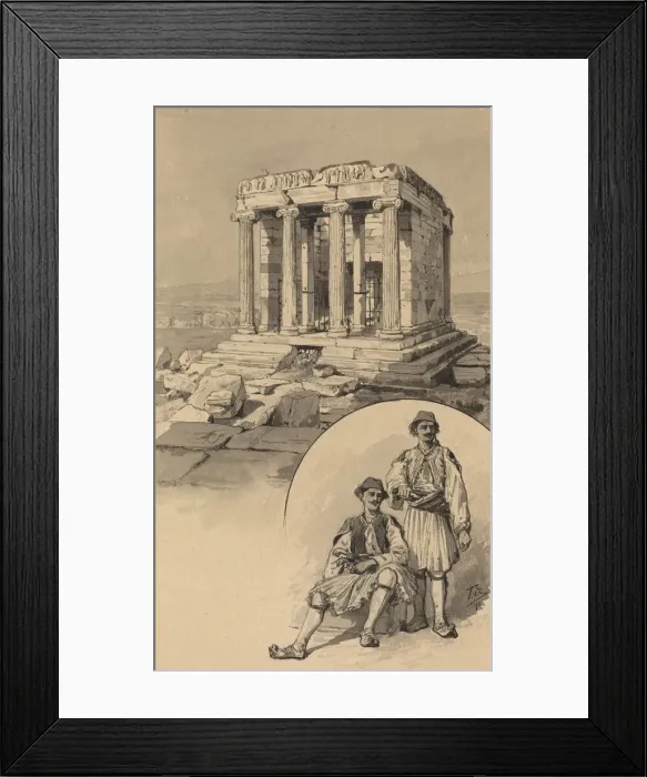 Framed Print : Nike Temple, 1890. Creator: Themistocles von Eckenbrecher Framed Print : Nike Temple, 1890. Creator: Themistocles von Eckenbrecher