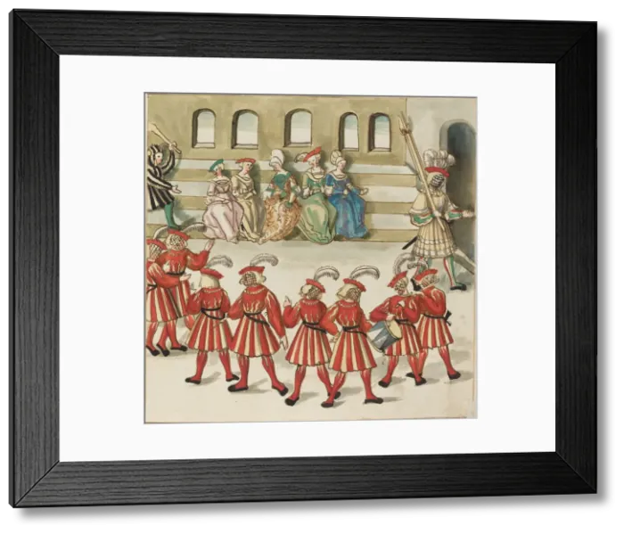 Framed Print : Masquerade, c. 1515. Creator: Unknown Framed Print : Masquerade, c. 1515. Creator: Unknown