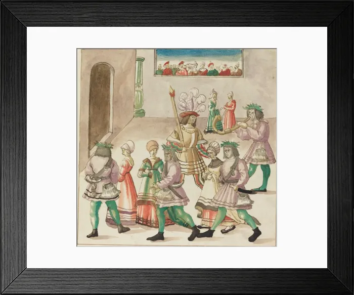 Framed Print : Masquerade, c. 1515. Creator: Unknown Framed Print : Masquerade, c. 1515. Creator: Unknown