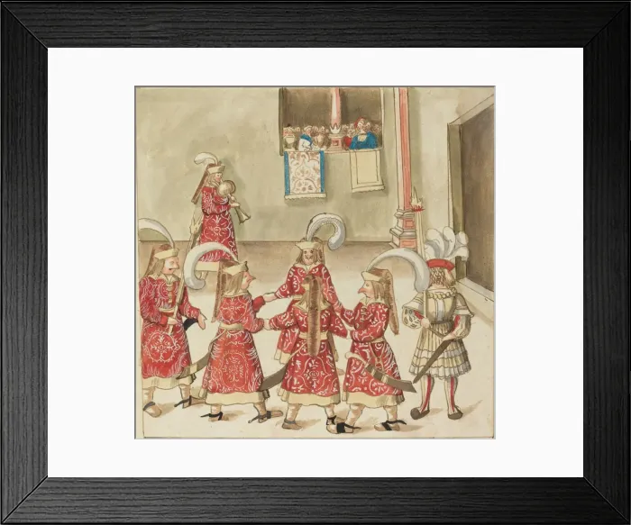 Framed Print : Masquerade, c. 1515. Creator: Unknown