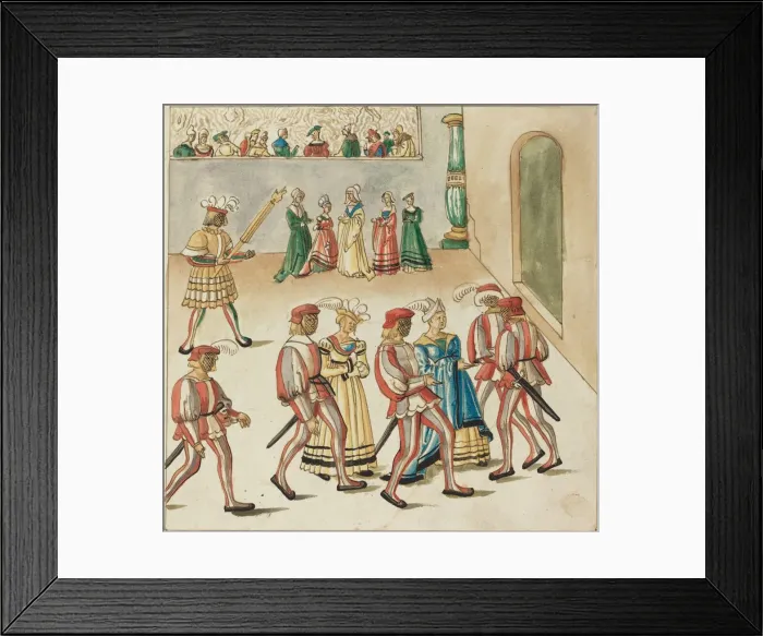Framed Print : Masquerade, c. 1515. Creator: Unknown Framed Print : Masquerade, c. 1515. Creator: Unknown