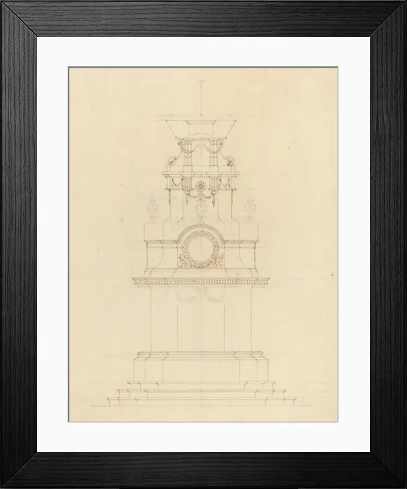 Framed Print : Design for a Catafalque. Creator: Unknown Framed Print : Design for a Catafalque. Creator: Unknown