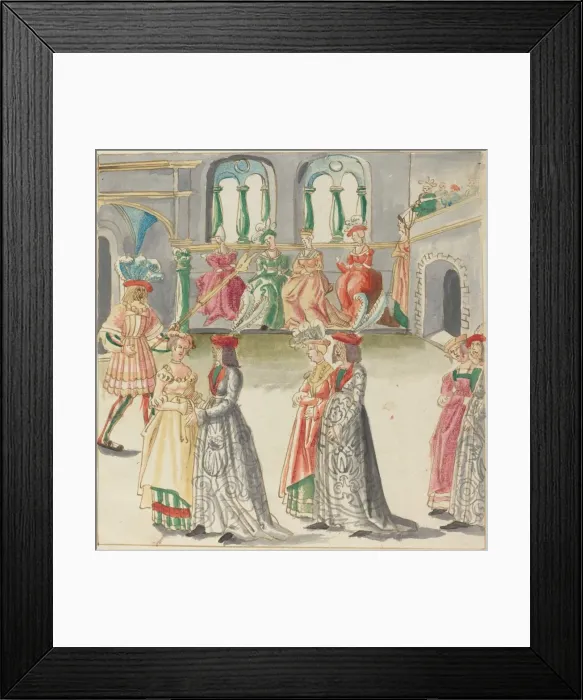 Framed Print : Masquerade, c. 1515. Creator: Unknown Framed Print : Masquerade, c. 1515. Creator: Unknown