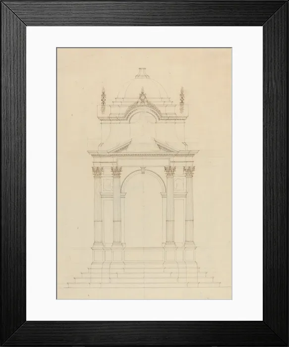 Framed Print : Design for a Baldaquin. Creator: Unknown Framed Print : Design for a Baldaquin. Creator: Unknown