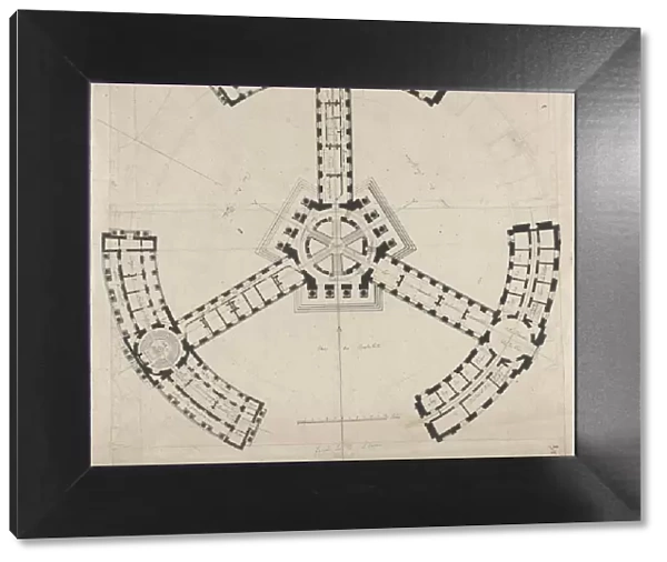 Ground Plan for an Academy of the Fine Arts, 1750  /  1790. Creator: Unknown