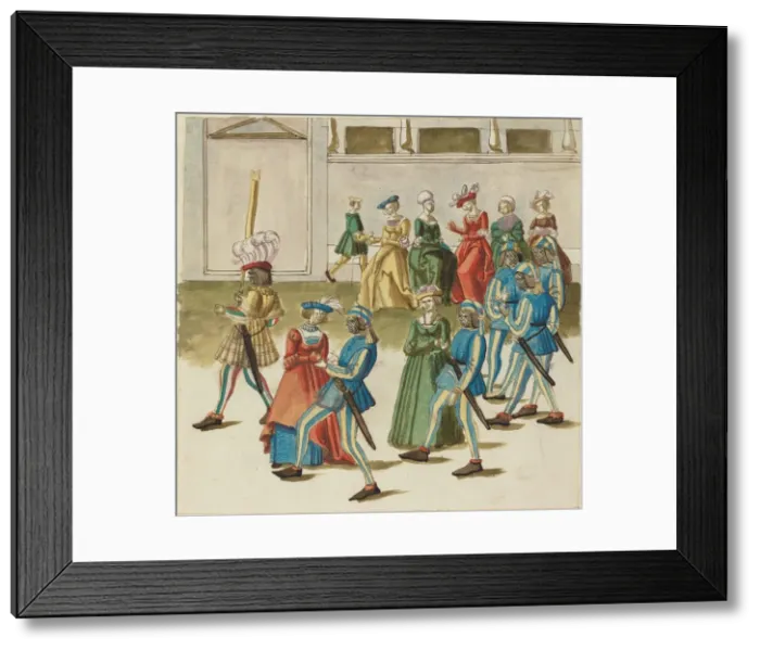 Framed Print : Masquerade, c. 1515. Creator: Unknown Framed Print : Masquerade, c. 1515. Creator: Unknown