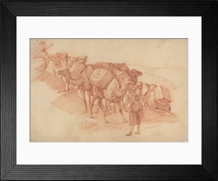 Framed Print : Camel Caravan. Creator: Unknown Framed Print : Camel Caravan. Creator: Unknown