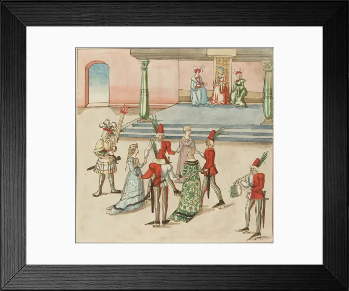 Framed Print : Masquerade, c. 1515. Creator: Unknown Framed Print : Masquerade, c. 1515. Creator: Unknown