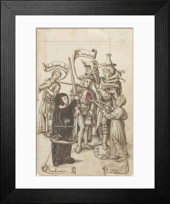 Framed Print : Do Not Eat Your Heart out [fol. 22 recto], c. 1512  /  1515. Creator: Unknown