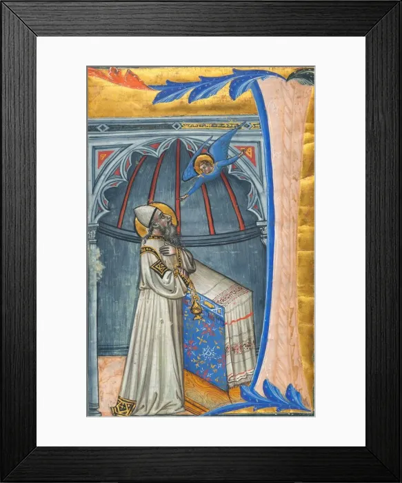 Framed Print : The Annunciation to Zacharias, c. 1400. Creator: Unknown Framed Print : The Annunciation to Zacharias, c. 1400. Creator: Unknown