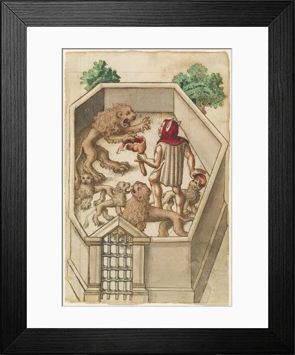 Framed Print : Feed Not Things That Have Sharp Claws [fol. 38 recto], 1512  /  1514. Creator: Unknown