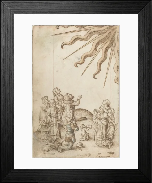 Framed Print : Turn Your Body as You Worship [fol. 37 verso], c. 1512  /  1515. Creator: Unknown