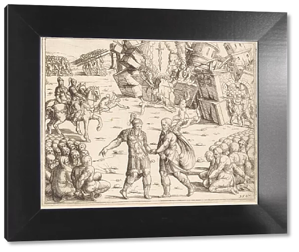 The Victory of Judas Maccabeus Over Niccanor, 1547. Creator: Augustin Hirschvogel