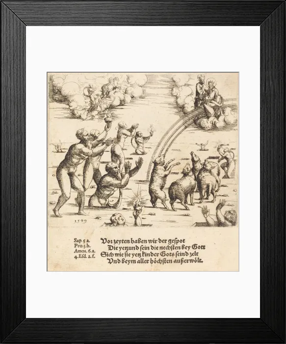 Framed Print : The Last Judgment, 1549. Creator: Augustin Hirschvogel Framed Print : The Last Judgment, 1549. Creator: Augustin Hirschvogel