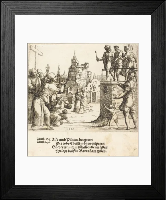 Framed Print : Ecce Homo, 1549. Creator: Augustin Hirschvogel Framed Print : Ecce Homo, 1549. Creator: Augustin Hirschvogel