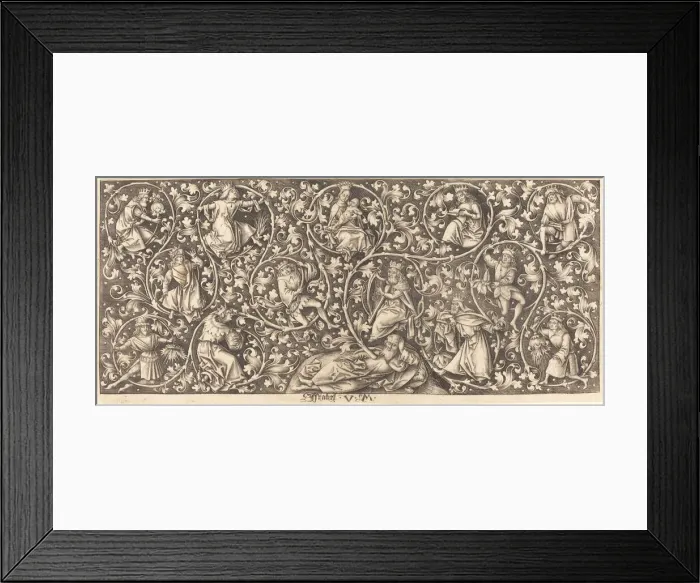 Framed Print : Ornament with the Tree of Jesse. Creator: Israhel van Meckenem